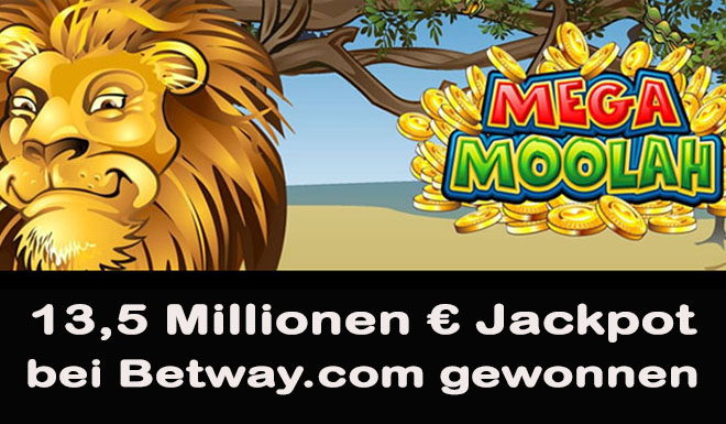 Mega Moolah Jackpotgewinn bei Betway.com