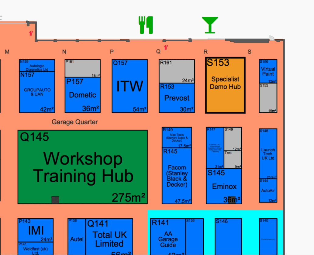 Automechanika Birmingham Floorplan