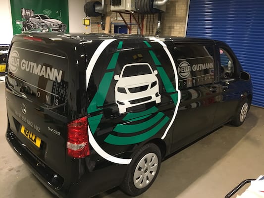 Newly wrapped vans for Hella Gutmann Solutions