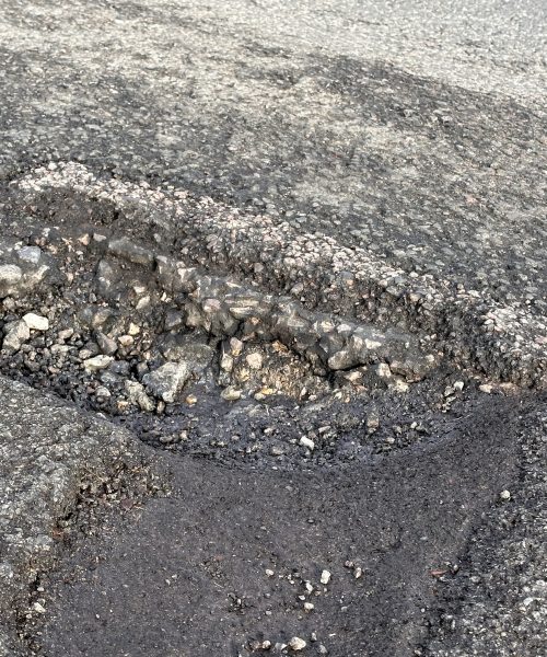 Pothole damage leading to increased motoring costs