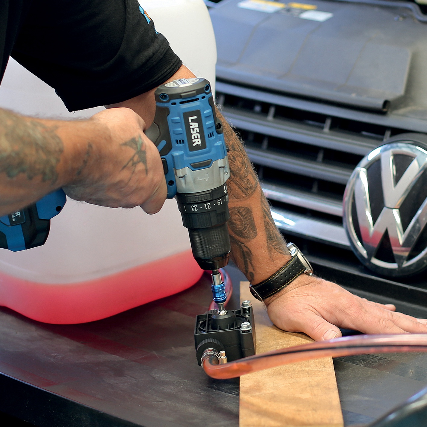 Drillpowered pump launched by Laser Tools Auto Repair Focus