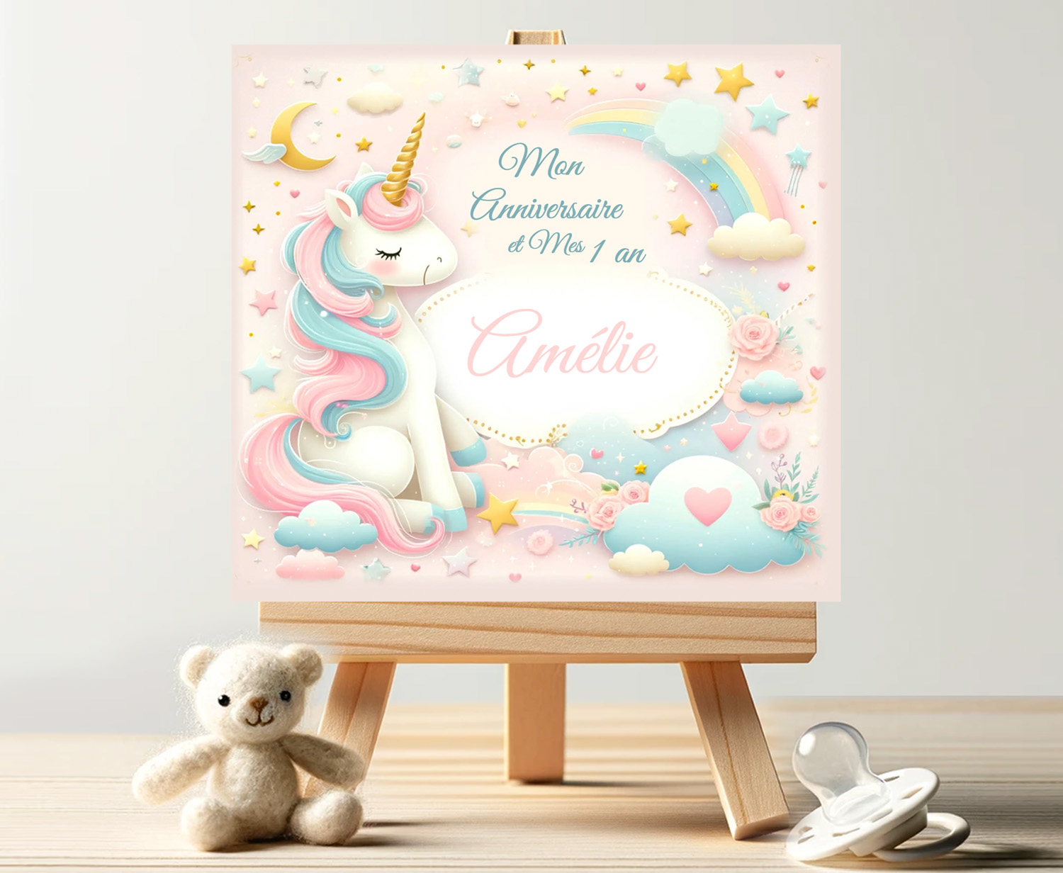 N°142 - Faire-part Un moment magique de licorne