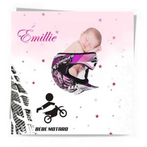 Faire Part Naissance Communion Bapteme Ou Anniversaire Orignial Bebe Motard Carte Universe Faire Part Unique