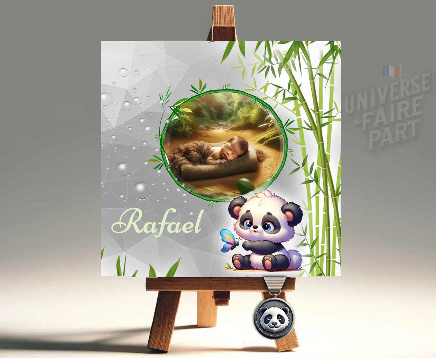 N°302 - Faire-part Panda bambou bébé