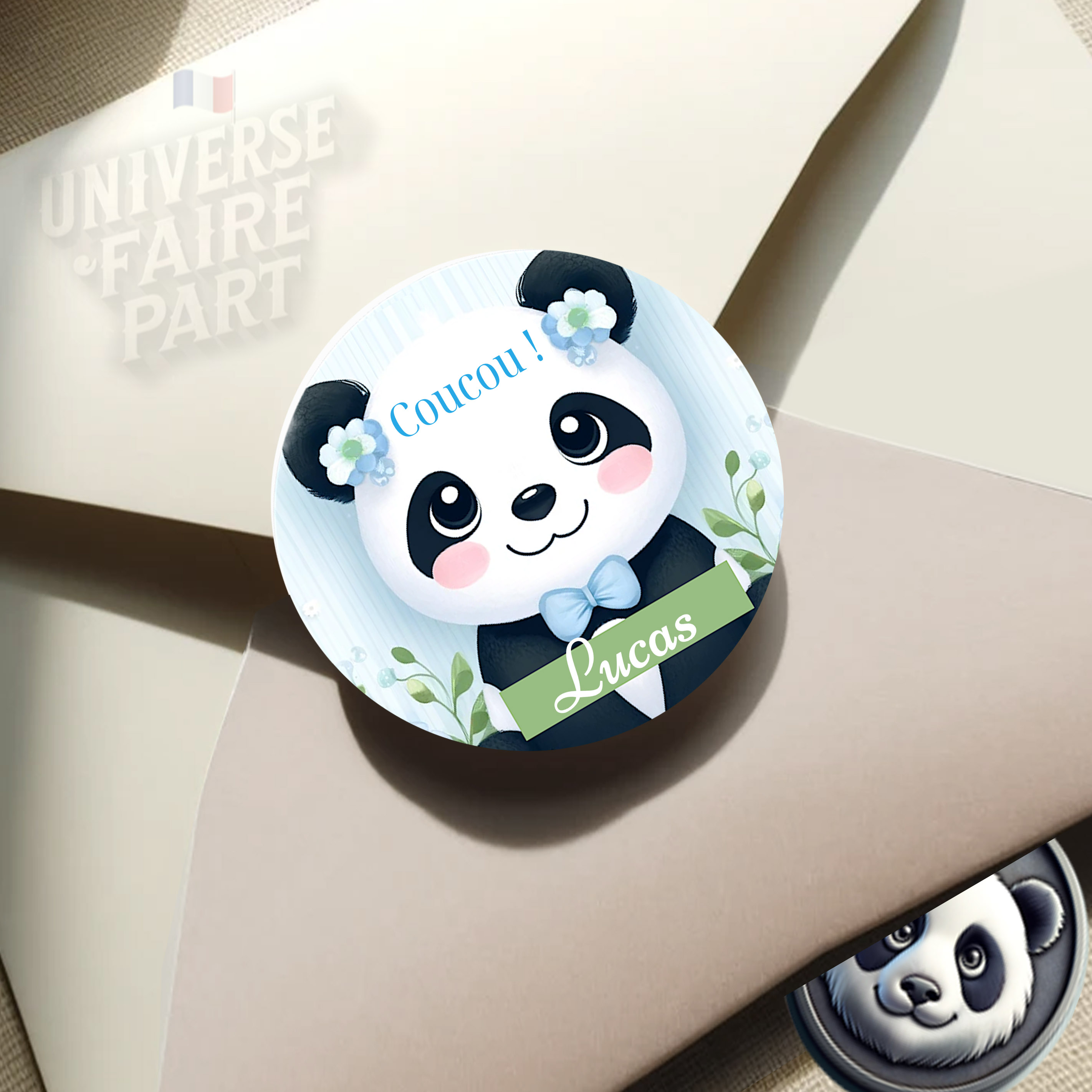 N°146.5 - Rond collant Thème Panda Garçon