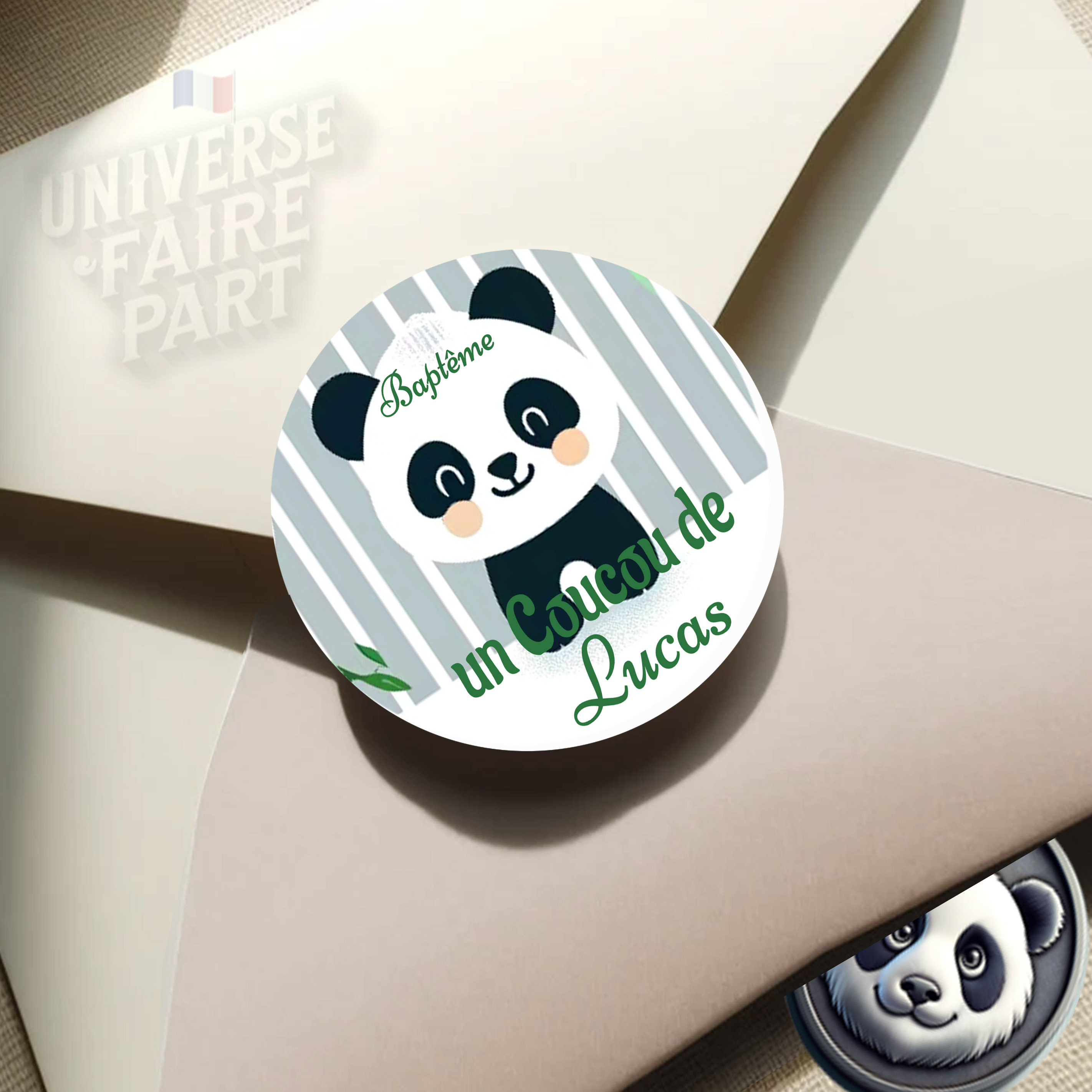 N°302.4 - Rond collant Panda bambou bébé