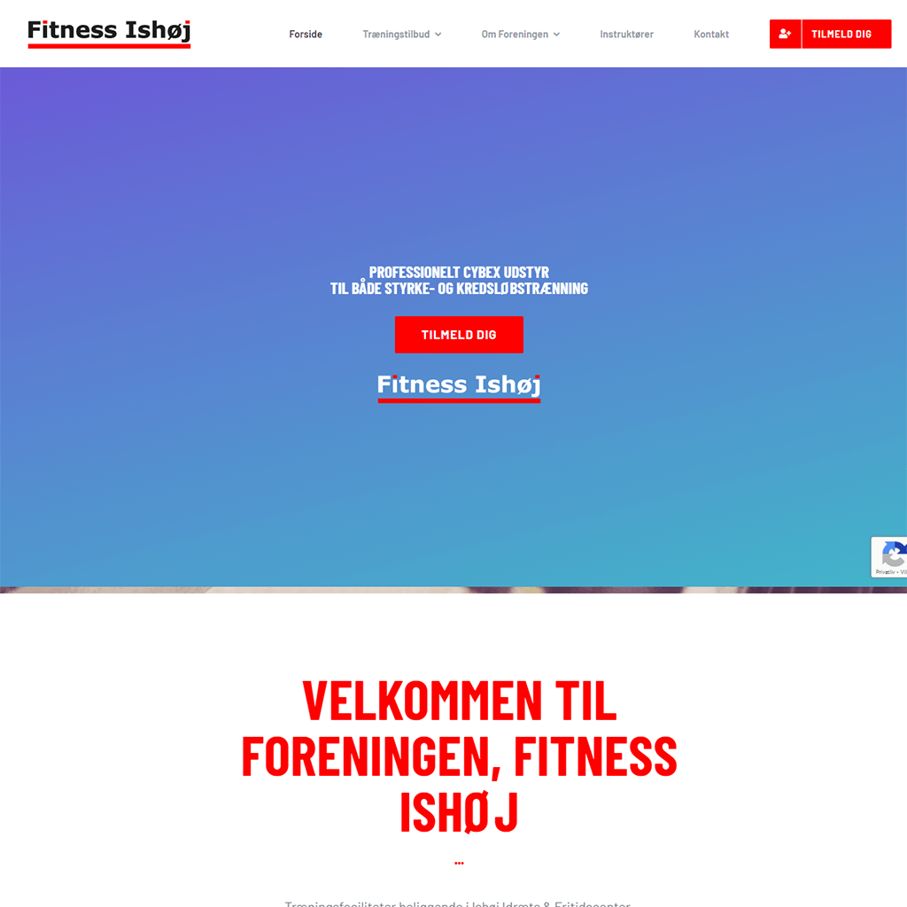 fitness ishoej hjemmeside