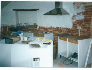 The only tailor made part of the kitchen was the work top