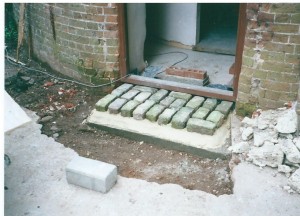 Laying the patio and front step