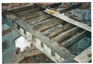 Some beams had to be renewed, joists checked and new floors laid.