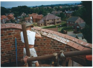 Tidying up the external brickwork was the first job.