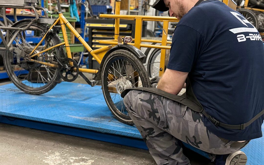 B-Bikes has over 30 mechanics
