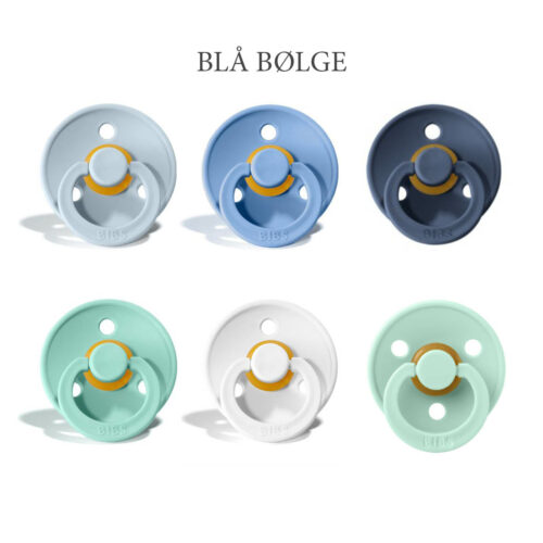 Bibs Colour 6 stk Blå Bølge – latex sutter i str. 2