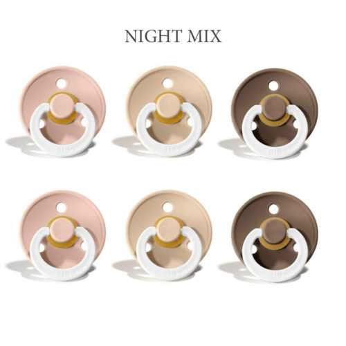 Bibs Colour -NIGHT Mix 2 med 2 Blush, 2 Vanilla og 2 Dark Oak i st. 2