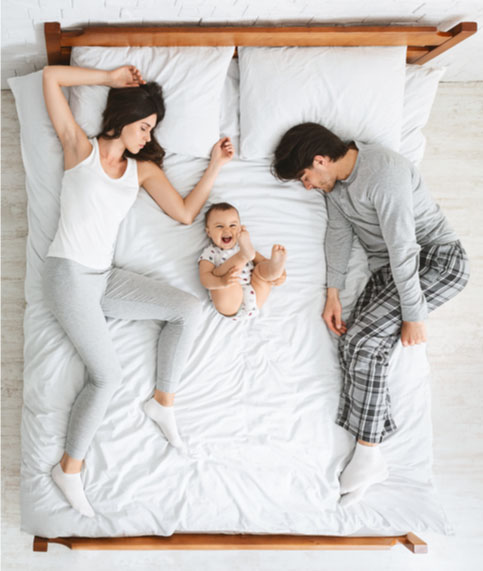 Samsovning - sove sammen & sove sammen med baby i samme seng
