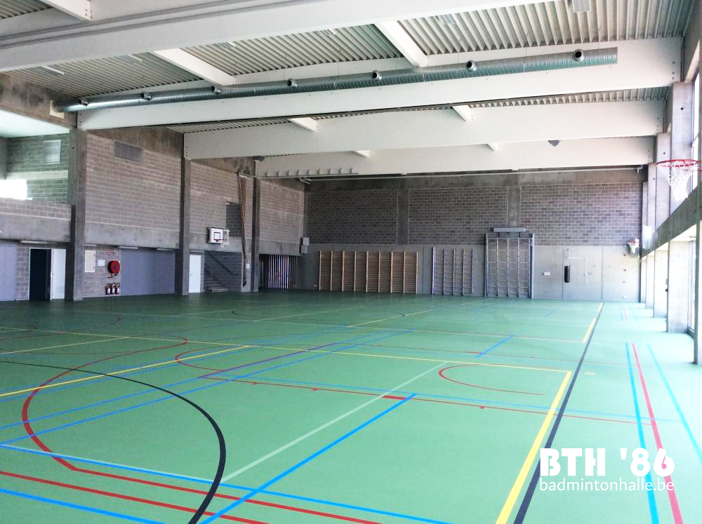 Sporthal GO Technisch Atheneum Badmintonteam Halle '86 BTH '86 recreatief badminton competitie jeugd Sportdienst Halle