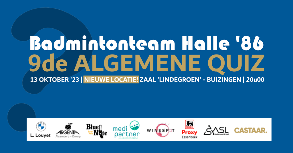 Badmintonteam Halle '86 9de Algemene Quiz