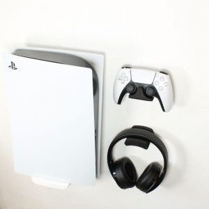 Vægbeslag til Sony PlayStation 5 Slim/Pro + controller vægbeslag + gratis vægbeslag til headset