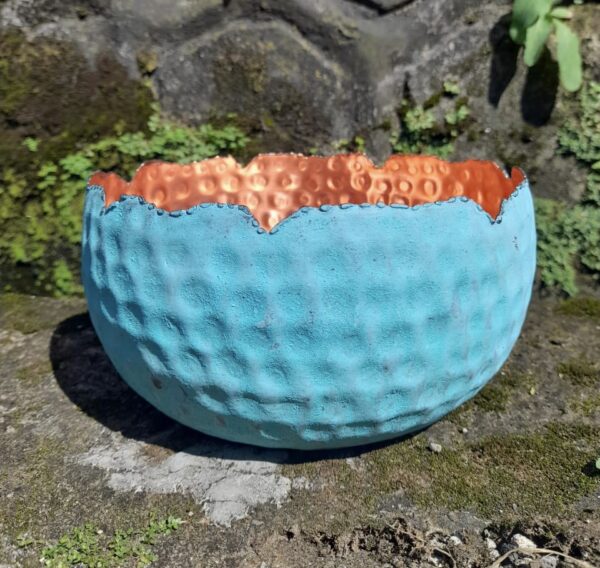 Oxideret bali bowl Kobberskål - 20 x 10 cm