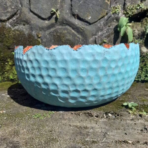 Oxideret bali bowl Kobberskål - 30 x 14 cm