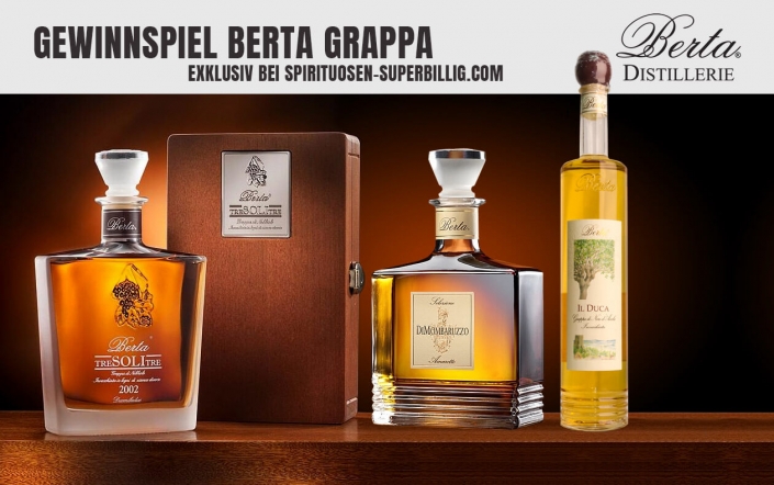 Banner Design Gewinnspiel Berta Grappa Set