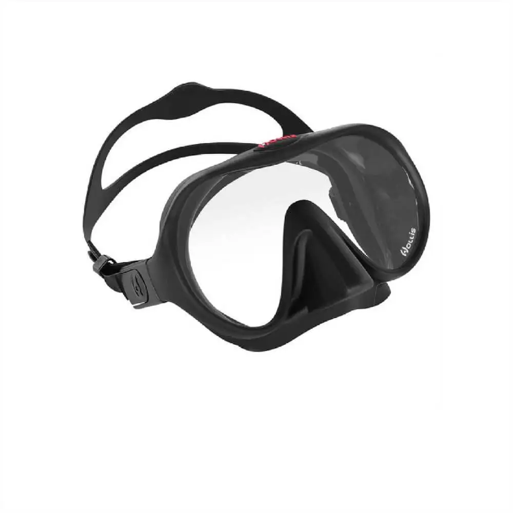 Hollis M1 dykkemaske med bred silikonkant og klart glass