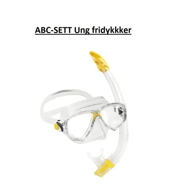 Cressi ABC-sett for ung fridykker med maske, snorkel og finner