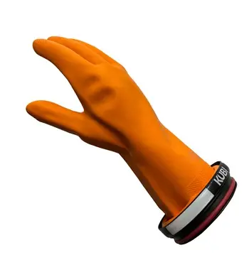 Orange Rubber Latex 1.6mm Gloves Kubi