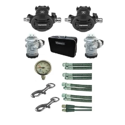 Apeks MTX XTX50 komplett regulatorsett for dobbeltsett dykking