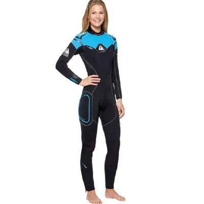 Waterproof W50 dame våtdrakt i sort og blå design