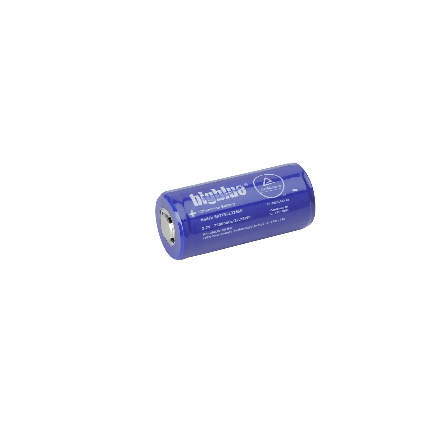 BigBlue BATCELL 32650-B oppladbart Li-ion batteri for dykkelykter