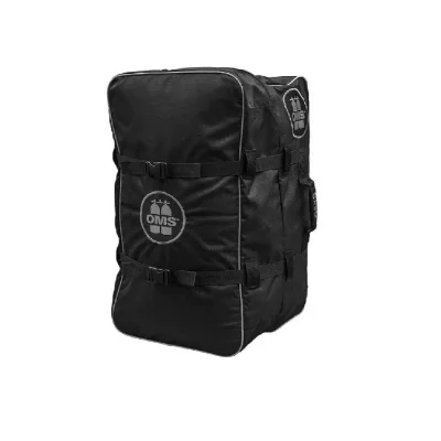 OMS Roller Bag grå og svart dykkerveske med hjul