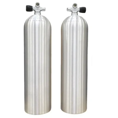 Luxfer Alu 80 sidemountflasker par med manifold og plugger