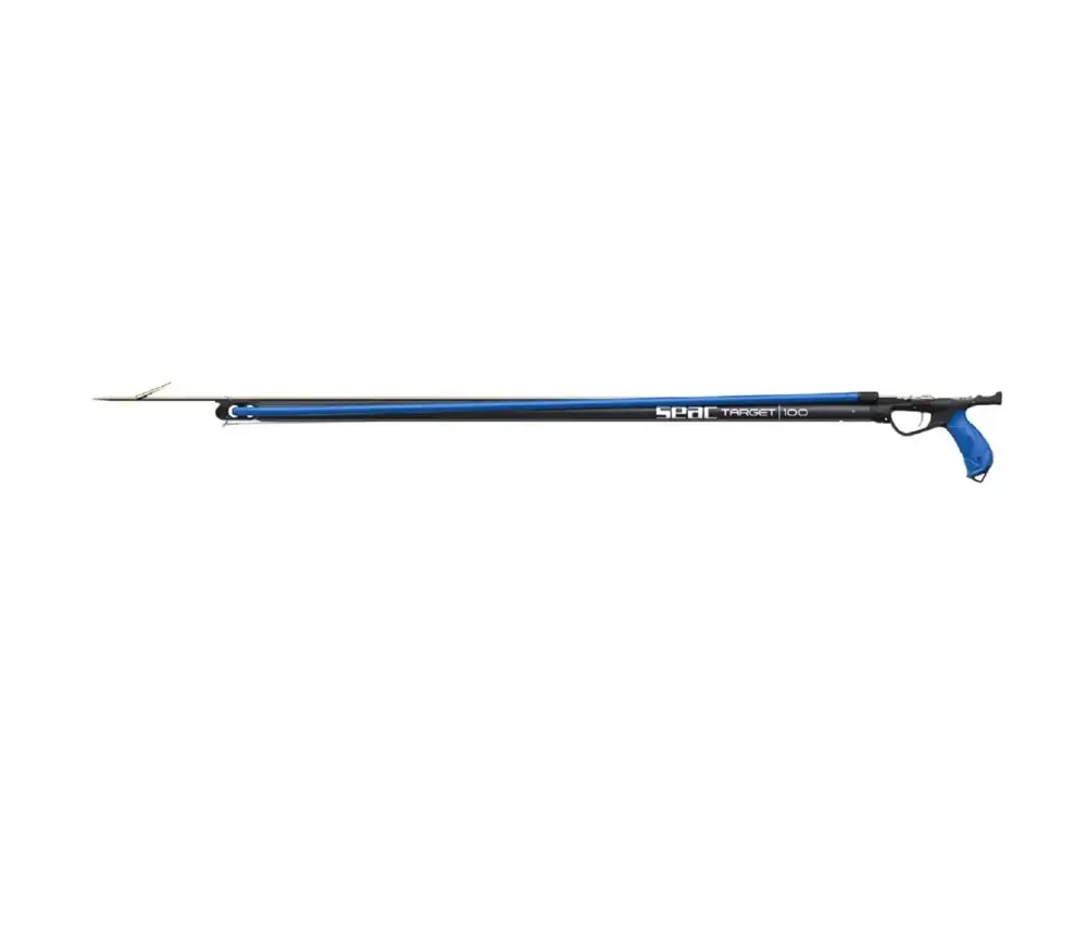 Strengths: New Release Mechanism: In stainless steel, laser cut Release system backward to grant more stroke to the slings and therefore more thrust to the shaft Longer release lever system than the standard, to reduce loading effort (2 or 3 rubber bands) Lanyard release that can be positioned both on the right and on the left "Cushioned" release lever to eliminate mechanism noise New Ergonomic soft rubber handle for Right and Left grip Double hole "slim" muzzle for maximum visibility 17-4 PH Steel Tahitian shaft 1 "power blue" sing diam 16mm slings in 2 materials, the best rubber in the world Made in USA Articulated wishbone 100% SEAC construction MADE IN ITALY