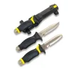 The Blue Tang® HYDRALLOY® knife is built rugged, with a serrated edge and a hooked edge for cutting through all types of rope and line. It is the ultimate safety tool.