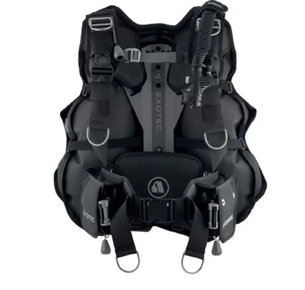 Apeks Exotec BCD jakkevest i grå for enkeltflaske dykking