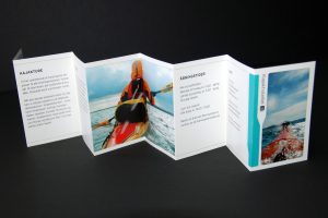 Design af plakat, brochure, klippoekort og katalog - Kajakhotellet