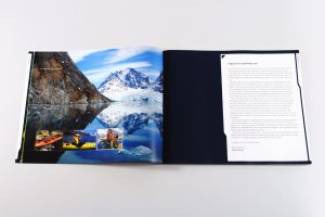 Design af plakat, brochure, klippoekort og katalog - Kajakhotellet. Katalog - Kajakhotellet