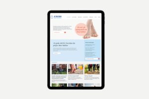 Danske Fodterapeuter. Hjemmeside design til Alt om foden. Design af hjemmeside.