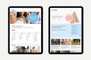 Danske Fodterapeuter. Hjemmeside design. Design af hjemmeside.