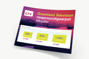 Greenland Television, design af logo, annoncer og programoversigter