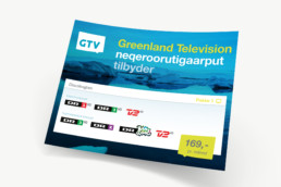 Greenland Television - grafisk design af logo, annoncer og programoversigter
