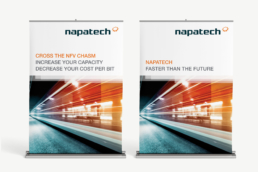 Napatech - Design til messer, events og konferencer. Messestand, bannere, roll-ups, pop-up stand og Powerpoint præsentationer