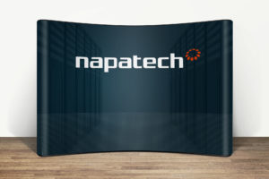 Napatech - Design til messer, events og konferencer. Messestand, Roll-up og pop-up stand. design af PowerPoint template og præsentationer