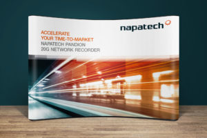 Napatech - Design til messer, events og konferencer. Design til messestande, Roll-up, Pop-up stand, PowerPoint template og præsentationer.