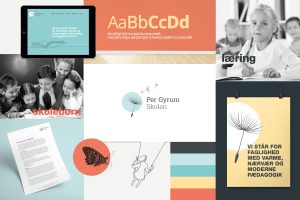 Moodboard. Per Gyrum design af logo og Visuel identitet