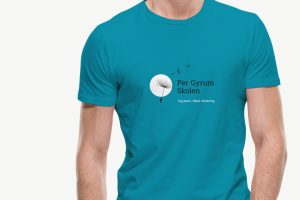 T-shirt design - Per Gyrum Skolen. Design af Logo og visuel identitet