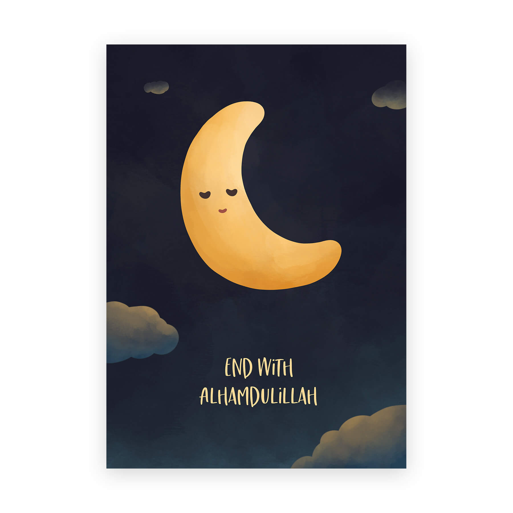 End With Alhamdulillah Din A3 Poster Hochformat Battutabooks