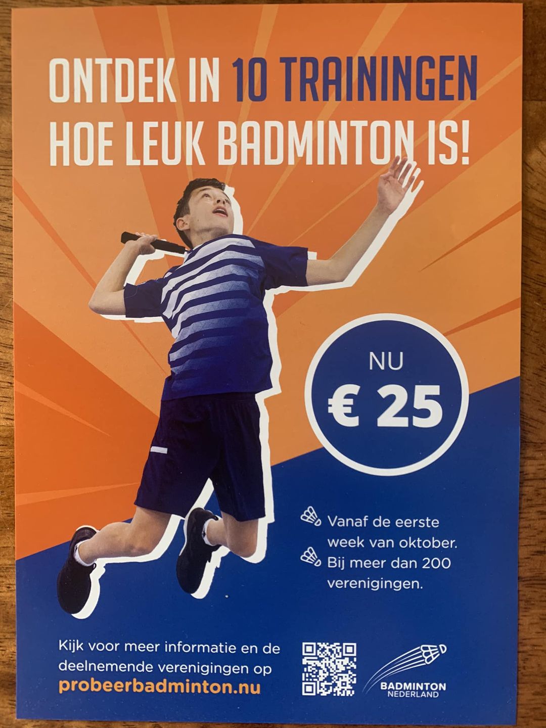 Probeerbadminton in 10 lessen voor jong en oud