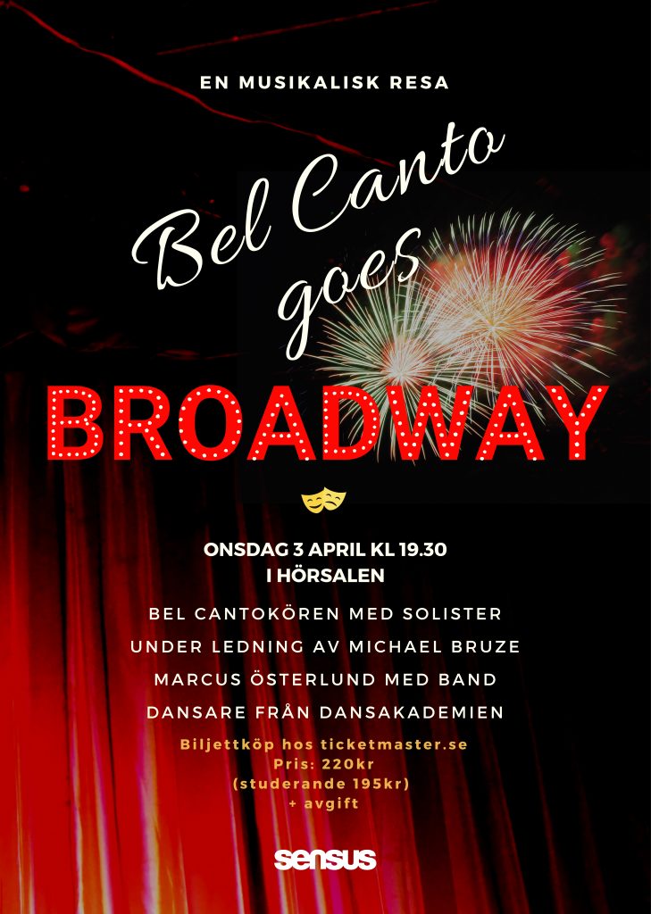 Bel Canto goes Broadway - affisch